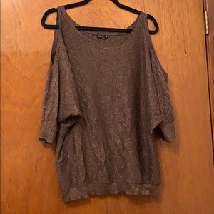Off Shoulder Glitter Shirt